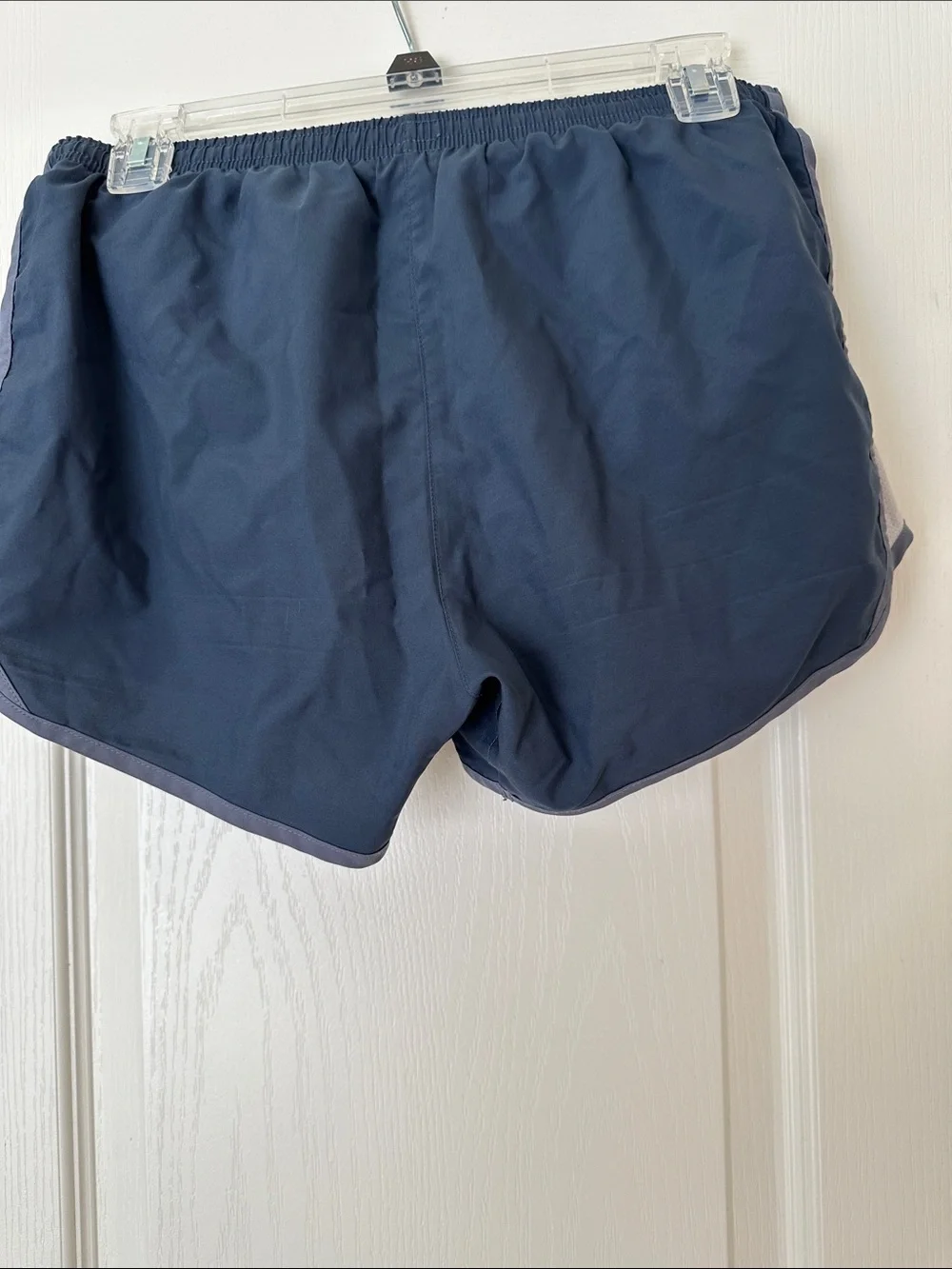 Nike Navy Blue and Light Gray Women's Running Shorts